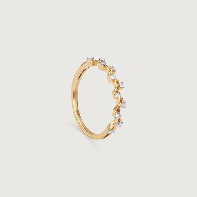 Whimsical Vine Gold & Diamond Finger Ring,,hi-res image number null