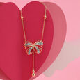 Butterfly Blush 14KT Pure Gold & Diamond Necklace,,hi-res view 1