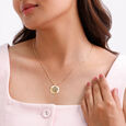 Layered Disc Gold Pendant,,hi-res view 2