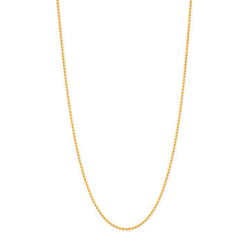 18KT Yellow Gold Dainty Beaded Gold Chain