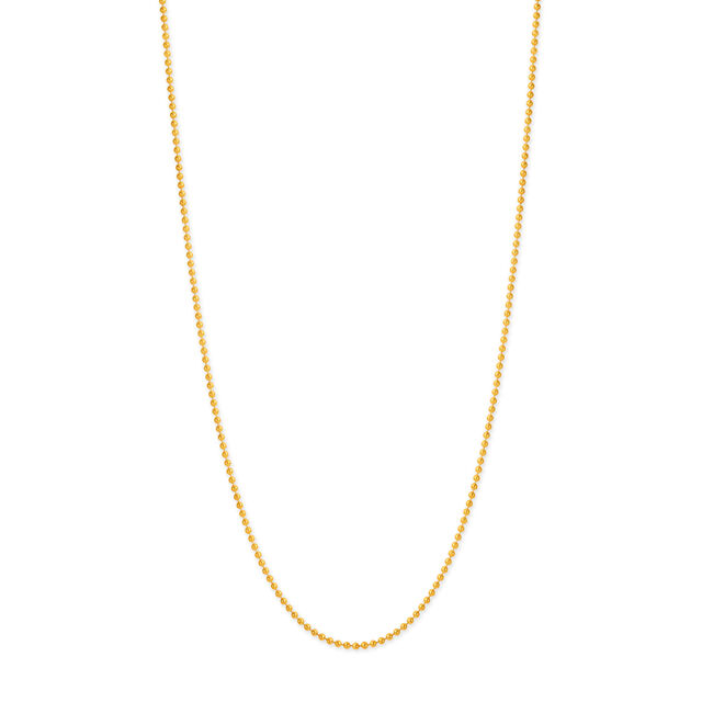 18KT Yellow Gold Dainty Beaded Gold Chain,,hi-res view 1