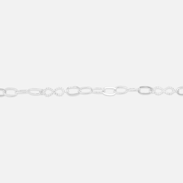 Sleek Chain Silver Anklet,,hi-res image number null