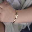 Evil Eye Splash Gold Bracelet,,hi-res view 2