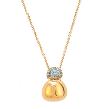 Mamma Mia 14 KT Yellow Gold Lovely Blobs Pendant with Chain
