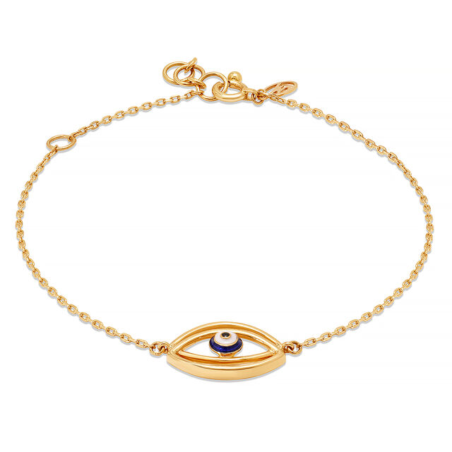 14KT Yellow Gold Layered Evil Eye Bracelet,,hi-res image number null