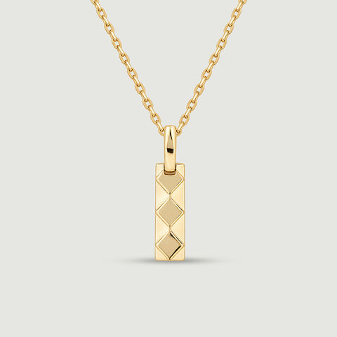 Faceted Textured Gold Pendant