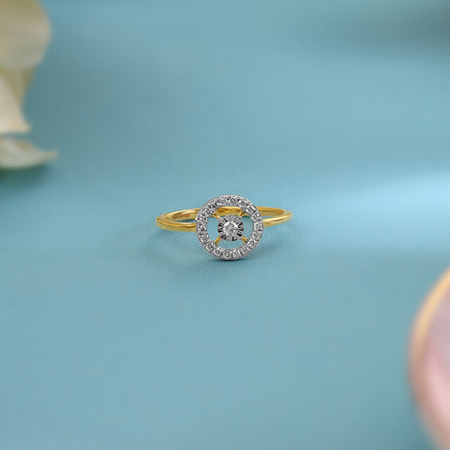 Eclat Floral 18KT Gold & Diamond Ring,,hi-res image number null