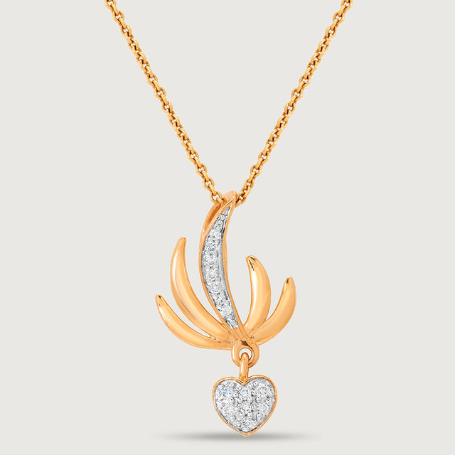 Heartbeat Wingspan 14KT Gold & Diamond Pendant,,hi-res image number null
