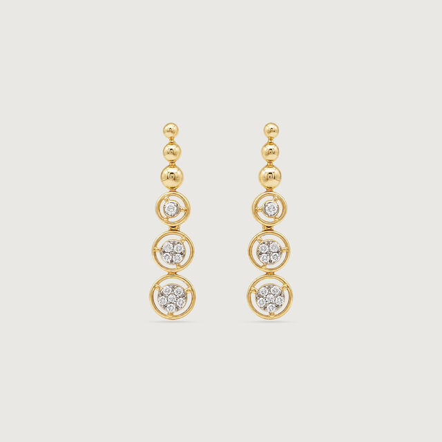 Poised Orbit Diamond Drop Earrings,,hi-res image number null