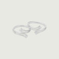 Graceful Curve Silver Toe Rings,,hi-res view 4