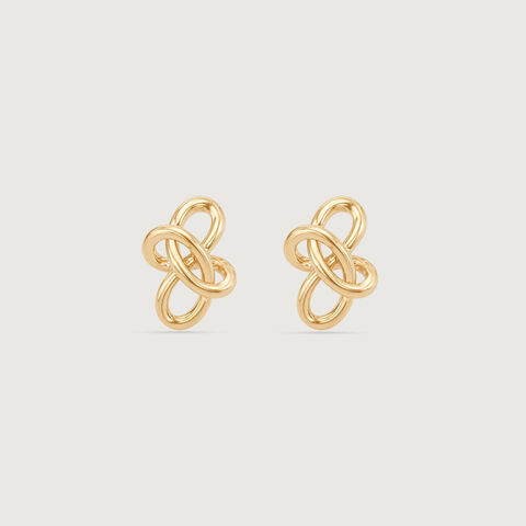 Infinite Flow Gold Stud Earrings