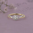 Celestial Heart 14 kt Gold & Diamond Finger Ring,,hi-res view 1