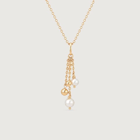 Graceful Cascade Pearl Pendant