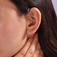 Treble in Love 14KT Gold Stud Earrings,,hi-res view 2