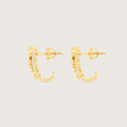 Lustrous Vine Polki Diamond Hoop Earrings,,hi-res view 4