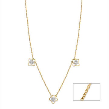 18 KT Yellow Gold Elegant Diamond Necklace