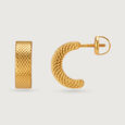22KT Yellow Gold Elegant Stud Earrings,,hi-res view 3