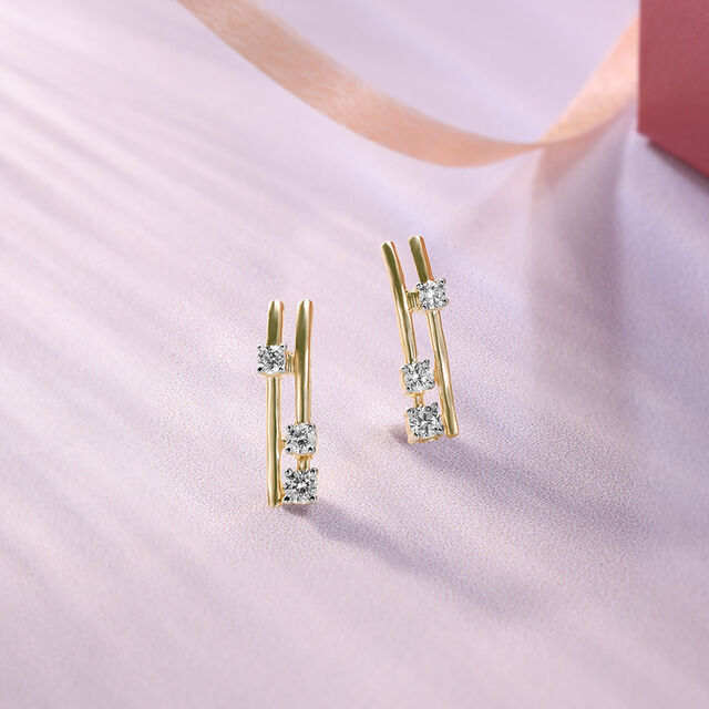 Chic Ladder Diamond Earrings,,hi-res image number null