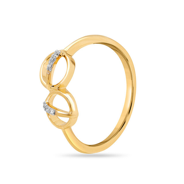 14KT Yellow Gold Gleaming Circles Diamond Ring,,hi-res image number null