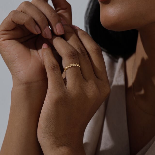 Radiant Fan Gold Ring,,hi-res image number null