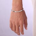 Linked Edge Silver Kada,,hi-res view 2