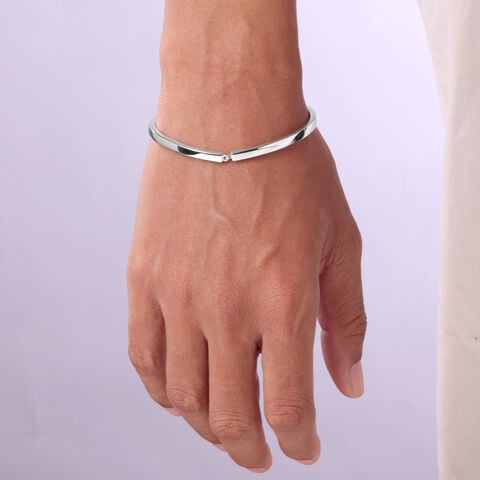 Linked Edge Silver Kada