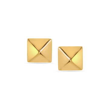 14 KT Yellow Gold Subtle Elegance Stud Earrings
