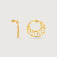 Airy Radiant Gold Hoop Earrings,,hi-res view 2