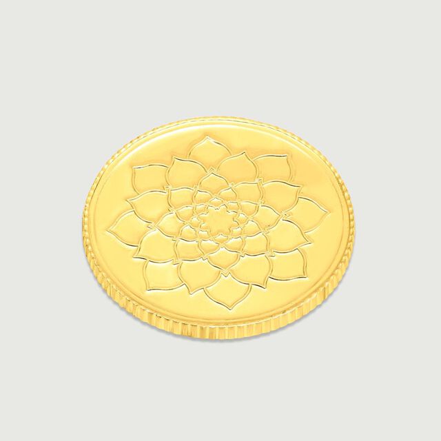 10 GM 22 Karat Stunning Lotus Gold Coin,,hi-res image number null
