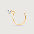 14KT Yellow Gold Diamond Nose Pin,,hi-res view 3