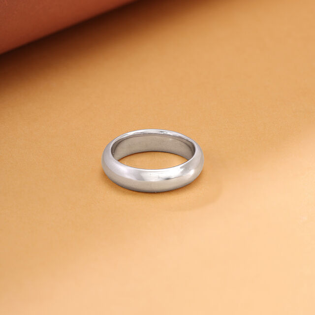 Glossy Dome Silver Ring,,hi-res image number null