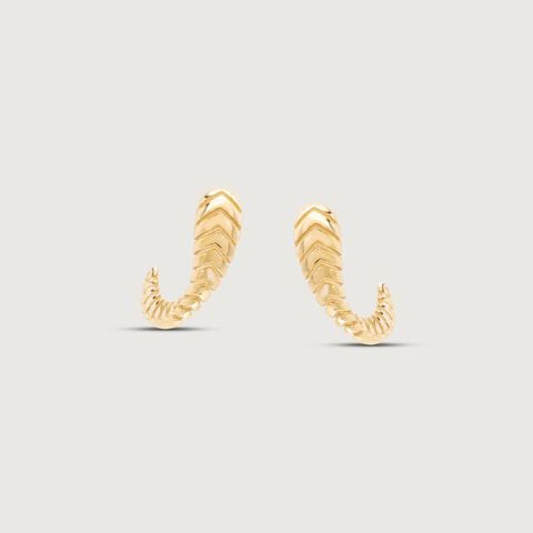 Chevron Trend Gold Stud Earrings