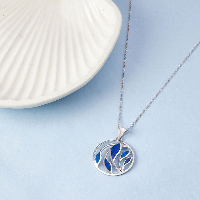 Deep Azure Silver Pendant,,hi-res image number null