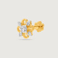 14KT Yellow Gold Diamond Nose Pin,,hi-res view 4