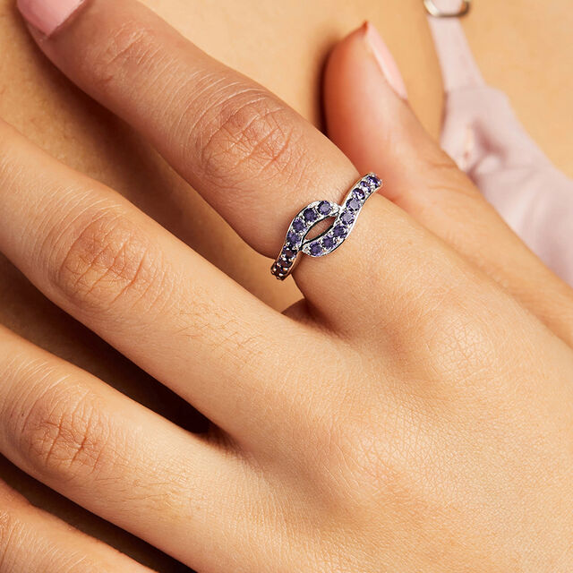 Purple Glow Silver Ring,,hi-res image number null