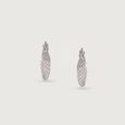 Groovy Twist Silver Earrings,,hi-res view 5