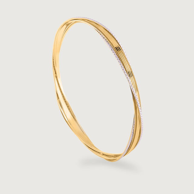 Sleek Twist Rose Gold Bangle,,hi-res image number null