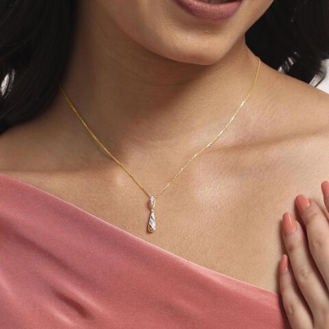 Graceful Drift Diamond Pendant