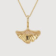 Ginkgo Leaf Gold Pendant,,hi-res view 3