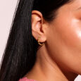 Twisted Luxe Gold Hoop Earrings,,hi-res view 2