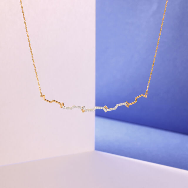 Sculptural Angular Diamond Necklace,,hi-res image number null