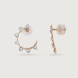 Dazzling Grace Gold & Diamond Hoop Earrings,,hi-res view 4