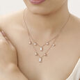 14 KT Rose Gold Minimal Festive Diamond Necklace,,hi-res view 3