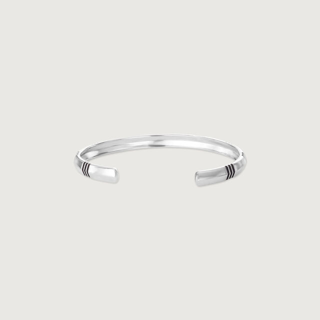 Striped Accent Silver Kada,,hi-res image number null