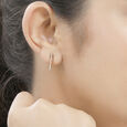 14KT Yellow-White and Rose Gold Stud Earring,,hi-res view 3