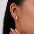 Linear Glow Gold Stud Earrings,,hi-res view 2