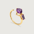 Sovereign Sparkle 14KT Amethyst  Finger Ring,,hi-res view 3