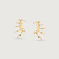 Bold Geometric Gold Stud Earrings,,hi-res view 3