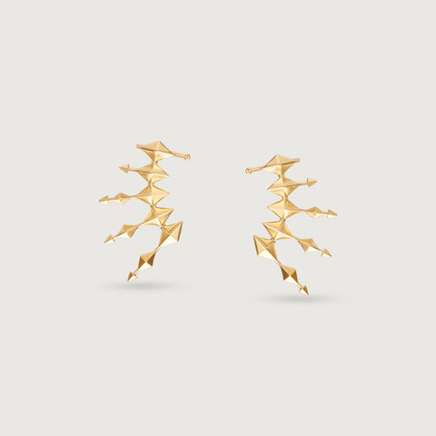 Bold Geometric Gold Stud Earrings