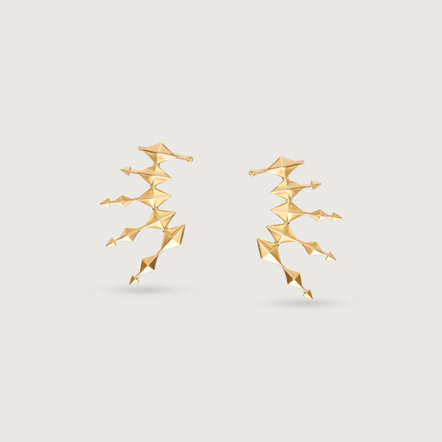 Bold Geometric Gold Stud Earrings,,hi-res image number null